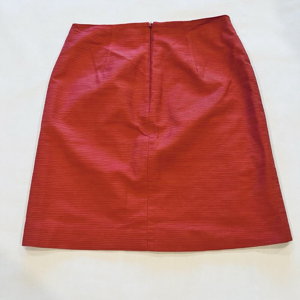 Ann Taylor Women's Size 2 Pencil Skirt Dark Pink/Red Ribbed - Picture 2 of 3